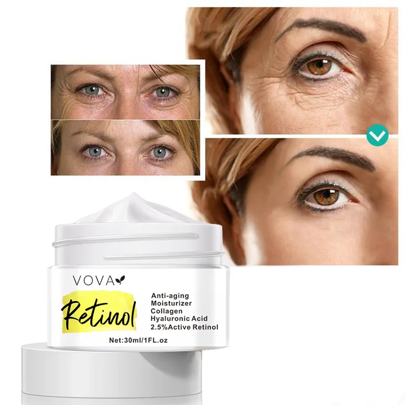 

New VOVA Retinol Anti Wrinkle Face Cream Collagen Hyaluronic Acid Shrink Pores Firming Improve Puffiness Moisturizing Skin Care