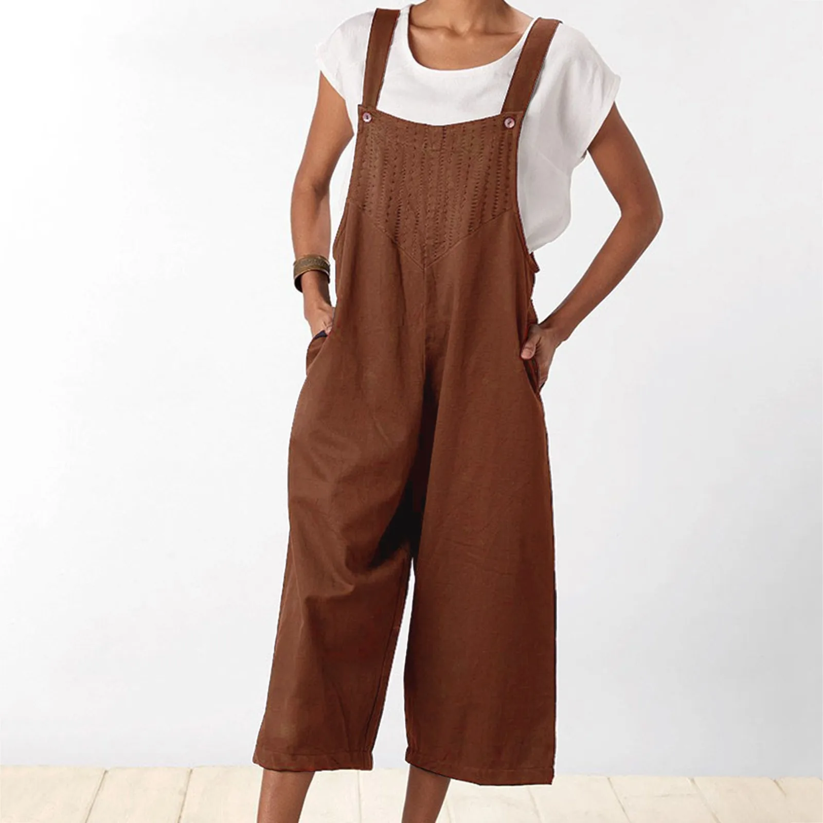 Women Rompers Sexy Sleeveless Jumpsuits Washed Linen Overalls Ripped Solid Color Linen Jumpsuits Rompers Wide Leg Pants Overalls
Women Rompers Sexy Sleeveless Jumpsuits Washed Linen Overalls Ripped Solid Color Linen Jumpsuits Rompers Wide Leg Pants Overalls