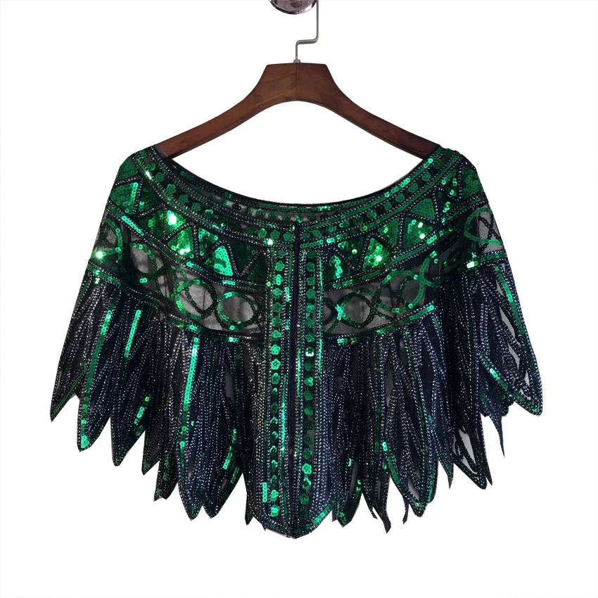 Thin Section of Spring and Summer Outside The European and American Dress Shawl Hollow Heavy Blingbling Sequins Cloak Jacket
Thin Section of Spring and Summer Outside The European and American Dress Shawl Hollow Heavy Blingbling Sequins Cloak Jacket