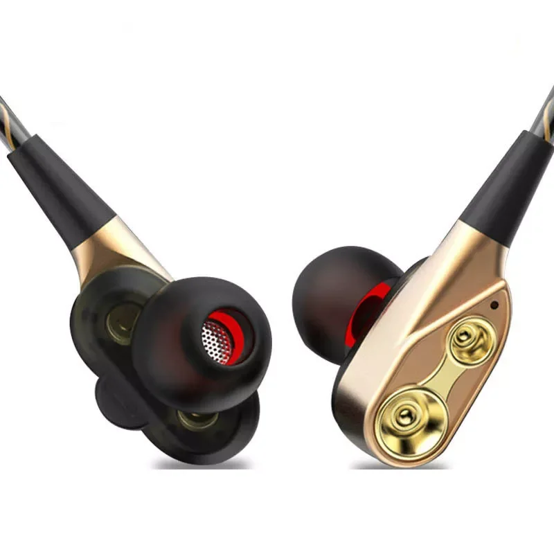 Bass Headsets Sports Earphones Dual Drive Stereo In-Ear Wired Earphone With Microphone Computer Earbuds For Cell phone
Bass Headsets Sports Earphones Dual Drive Stereo In-Ear Wired Earphone With Microphone Computer Earbuds For Cell phone
