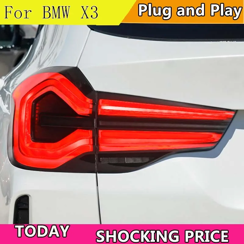 Автостайлинг для BMW X3, задние фонари 2018-2022 IX3 G01 G08, задняя лампа, сигнал заднего хода, автомобильные аксессуары
Автостайлинг для BMW X3, задние фонари 2018-2022 IX3 G01 G08, задняя лампа, сигнал заднего хода, автомобильные аксессуары