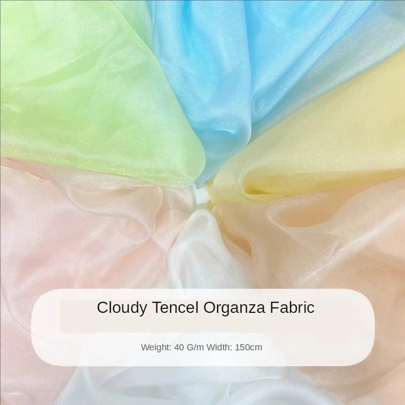 Cloud Organza Fabrics By The Meter for Clothes Decorative Wedding Dress Sewing Transparent Soft Thin Mesh Cloth Plain Blue White
Cloud Organza Fabrics By The Meter for Clothes Decorative Wedding Dress Sewing Transparent Soft Thin Mesh Cloth Plain Blue White