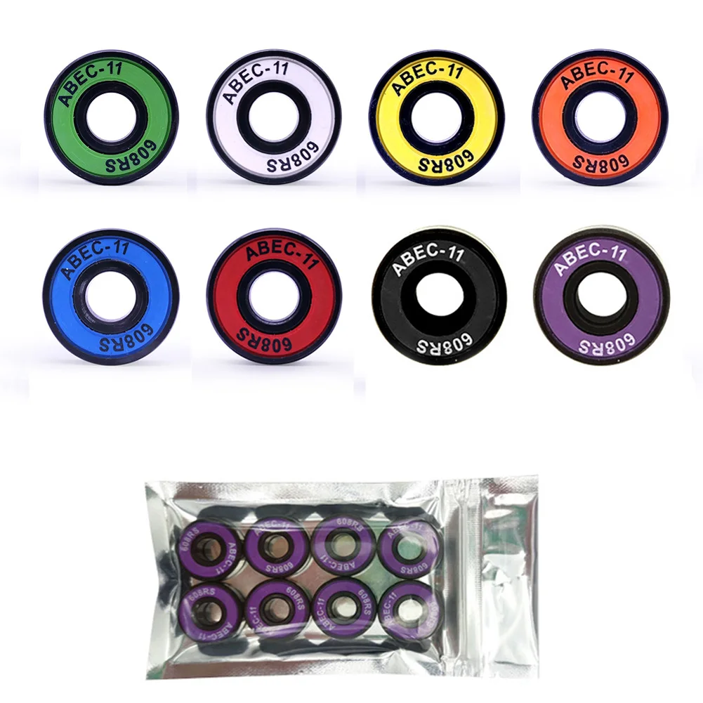 8Pcs Longboard Skateboarding Scooter 608-RS Bearings ABEC-11 8x22x7mm Chrome Steel Anti-rust Skateboard Wheel Bearing New
8Pcs Longboard Skateboarding Scooter 608-RS Bearings ABEC-11 8x22x7mm Chrome Steel Anti-rust Skateboard Wheel Bearing New