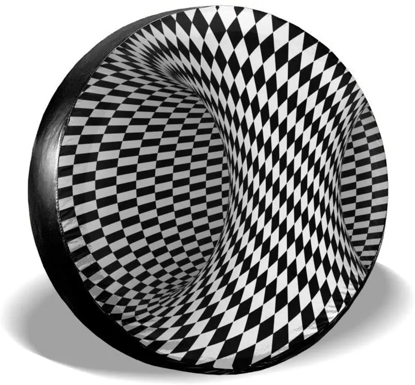 Geometric Square Black and White Spare Tire Cover Waterproof Dust-Proof UV Sun Wheel Tire Cover Fit for Jeep,Trailer, RV, SUV an
Geometric Square Black and White Spare Tire Cover Waterproof Dust-Proof UV Sun Wheel Tire Cover Fit for Jeep,Trailer, RV, SUV an