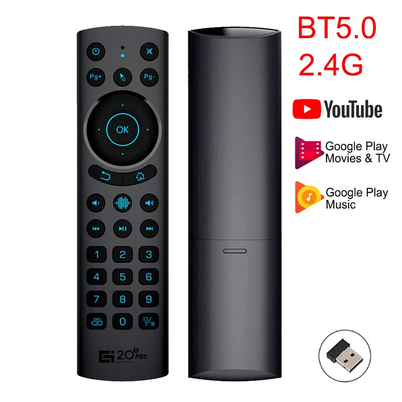 FOR G20 BTS Plus G20S PRO Wireless Voice Remote Control Backlit Smart Air Mouse Gyroscope IR Learning BT5.0 for Android TV BOX
FOR G20 BTS Plus G20S PRO Wireless Voice Remote Control Backlit Smart Air Mouse Gyroscope IR Learning BT5.0 for Android TV BOX
