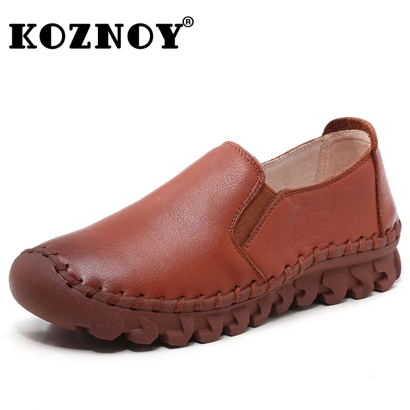 Koznoy 3CM Handmade Sewing Quality Genuine Leather Soft Soled Flats Loafers Slip on Women Summer Autumn Summer Non Slip Shoes
Koznoy 3CM Handmade Sewing Quality Genuine Leather Soft Soled Flats Loafers Slip on Women Summer Autumn Summer Non Slip Shoes