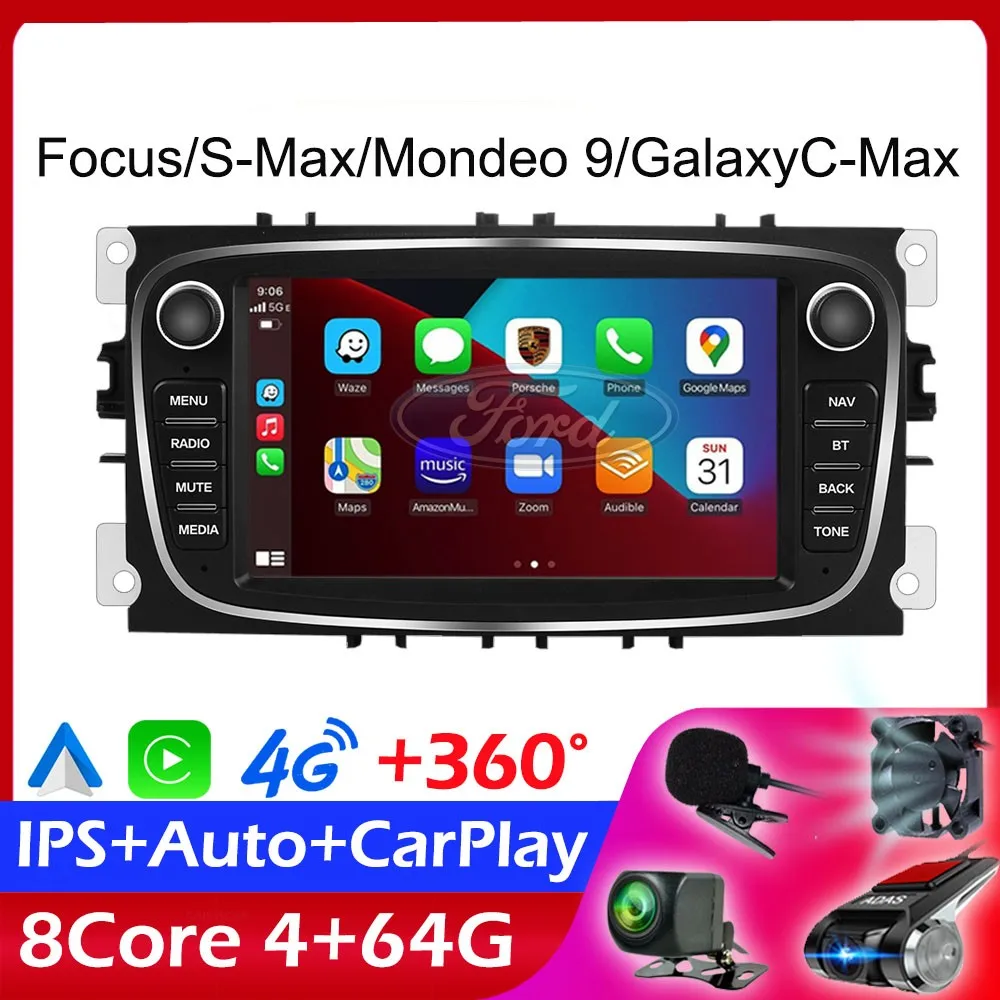 Car Android CarPlay Radio Multimedia Player For Ford Focus S-Max Mondeo 9 Galaxy C-Max GPS Navigation Video NO DVD 2din 2 din
Car Android CarPlay Radio Multimedia Player For Ford Focus S-Max Mondeo 9 Galaxy C-Max GPS Navigation Video NO DVD 2din 2 din