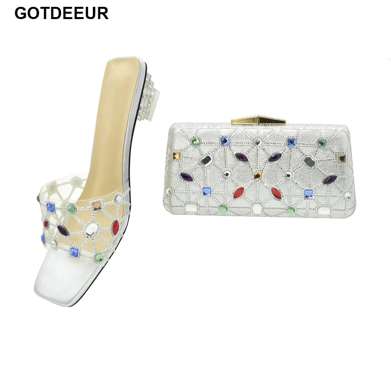 Fashion Matching Shoes and Bag Set Wedding Shoes for Women Bride Luxery Shoes Women Clear Heels for Women Transparent
Fashion Matching Shoes and Bag Set Wedding Shoes for Women Bride Luxery Shoes Women Clear Heels for Women Transparent