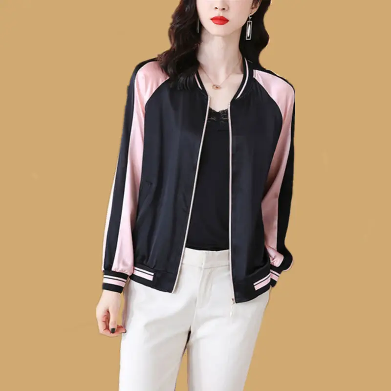 Spring Autumn Women Floral Printed Office Ladies Zipper Up Bomber Outwear Female Long Sleeve Thin Slim Casual Pocket Coats A05 
Spring Autumn Women Floral Printed Office Ladies Zipper Up Bomber Outwear Female Long Sleeve Thin Slim Casual Pocket Coats A05