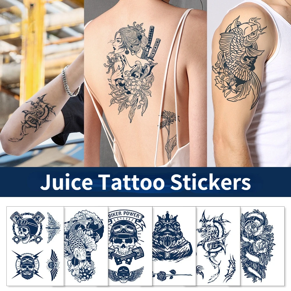 Temporary Tattoo Skull Head Flower Butterfly Herb Gardenia Blue Waterproof Sticker Arm Body Decoration Vegetation Fake Tattoo
Temporary Tattoo Skull Head Flower Butterfly Herb Gardenia Blue Waterproof Sticker Arm Body Decoration Vegetation Fake Tattoo