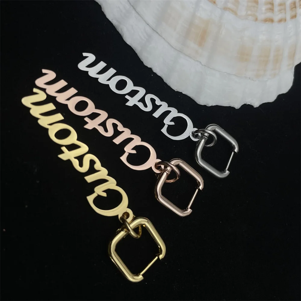 Customize Name Gold Earrings For Women Custom Letter Pendant Personality Font Earring Stainless Steel Jewelry Anniversary Gift
Customize Name Gold Earrings For Women Custom Letter Pendant Personality Font Earring Stainless Steel Jewelry Anniversary Gift