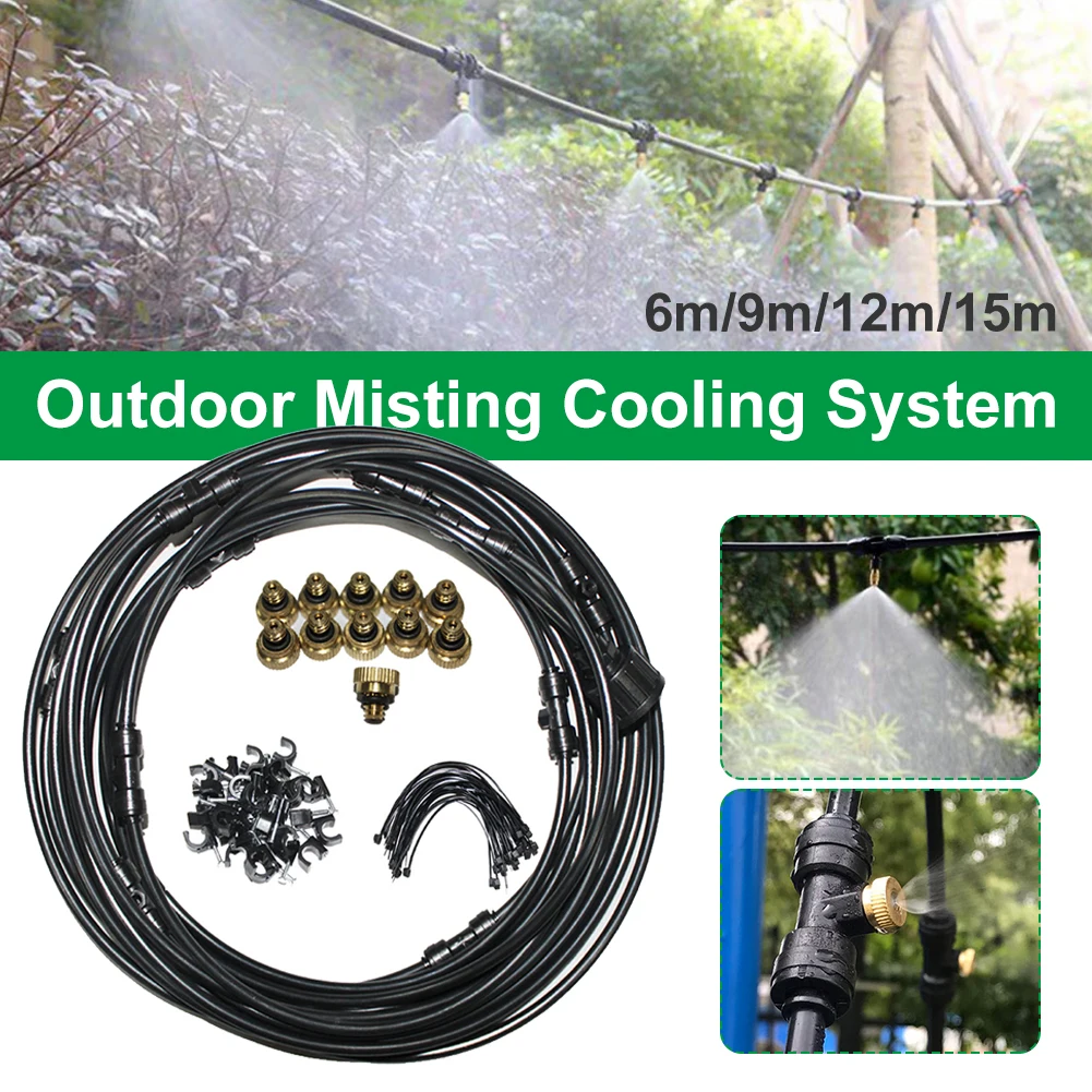 Mister System for Outside Patio Outdoor Cooling System with PE Hose Brass Mist Nozzles 3/4" Adapter for Garden Porch Greenhouse
Mister System for Outside Patio Outdoor Cooling System with PE Hose Brass Mist Nozzles 3/4" Adapter for Garden Porch Greenhouse