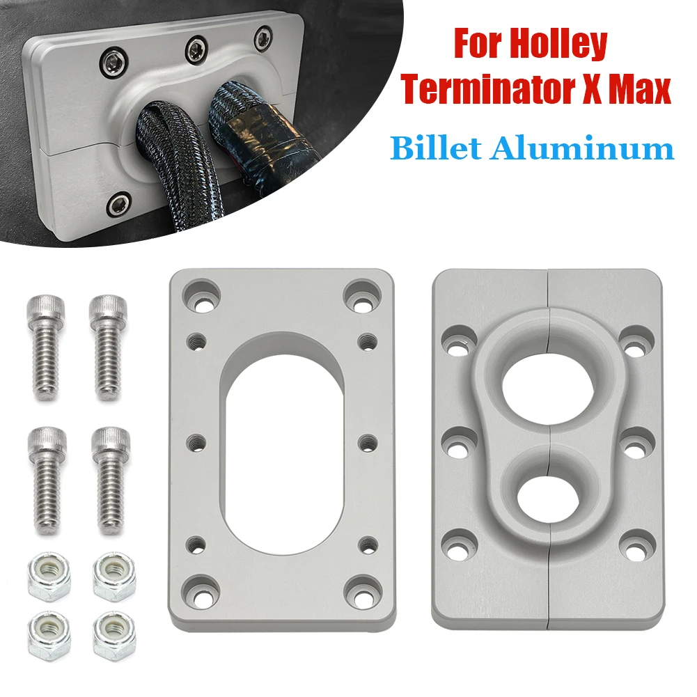 

for Holley Terminator X Max Billet Fire Wall Pass Through RAW ALUMINUM FINISH