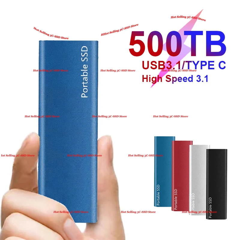 Portable 1TB SSD External Hard Drive Type-C USB 3.1 High Speed 500GB External Storage Hard Disks For Laptops/Windows/mac
Portable 1TB SSD External Hard Drive Type-C USB 3.1 High Speed 500GB External Storage Hard Disks For Laptops/Windows/mac