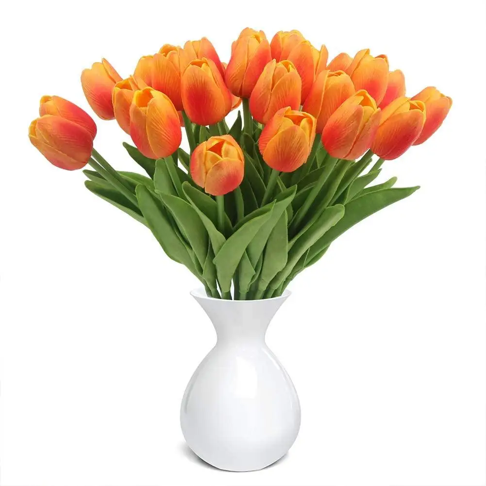 Tulip Artificial Flower Bouquet Colorful Bendable Real Touch Fake Flower For Home Decoration
Tulip Artificial Flower Bouquet Colorful Bendable Real Touch Fake Flower For Home Decoration