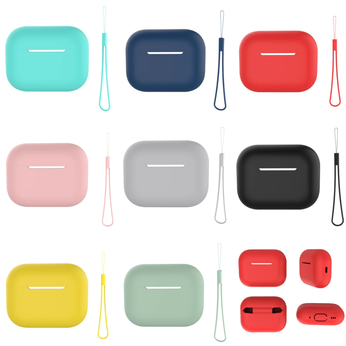 Soild Color Earphone Protective Case with Hanging Rope Anti-fall Silicone Earphone Sleeve Only for Airpods Pro 2
Soild Color Earphone Protective Case with Hanging Rope Anti-fall Silicone Earphone Sleeve Only for Airpods Pro 2