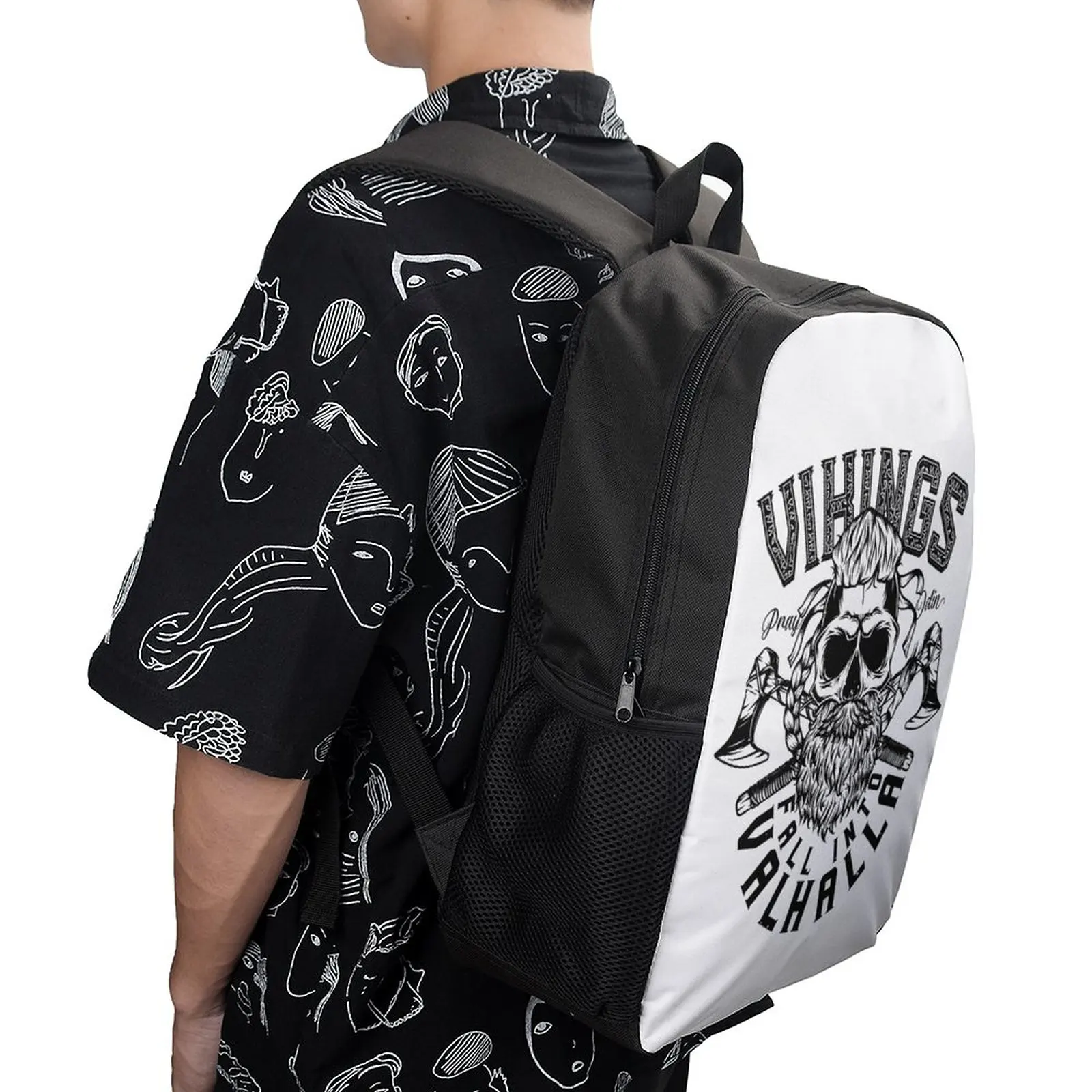 17 Inch Shoulder Backpack Vikings Fall Into Valhalla Vikings Firm Graphic Cool Cosy Schools Blanket Roll
17 Inch Shoulder Backpack Vikings Fall Into Valhalla Vikings Firm Graphic Cool Cosy Schools Blanket Roll