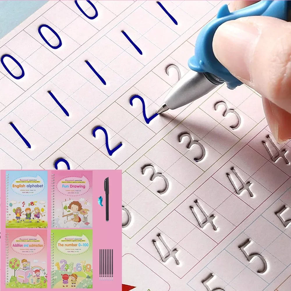 4pcs Books+Pen Magic Practice Book Free Wiping Children's Toy Writing Sticker English Copybook For Calligraphy Montessori To
4pcs Books+Pen Magic Practice Book Free Wiping Children's Toy Writing Sticker English Copybook For Calligraphy Montessori To