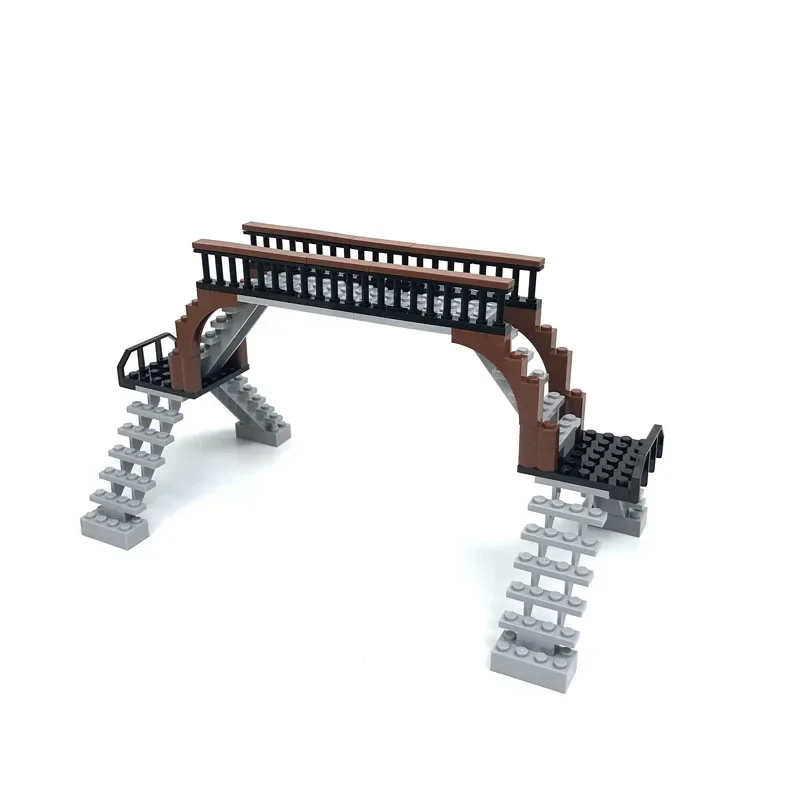 

MOC City Street View Pedestrian Overpass Block Free Splicing Small Particle Puzzle Splicing Children's Toy DIY Bricks Gift
