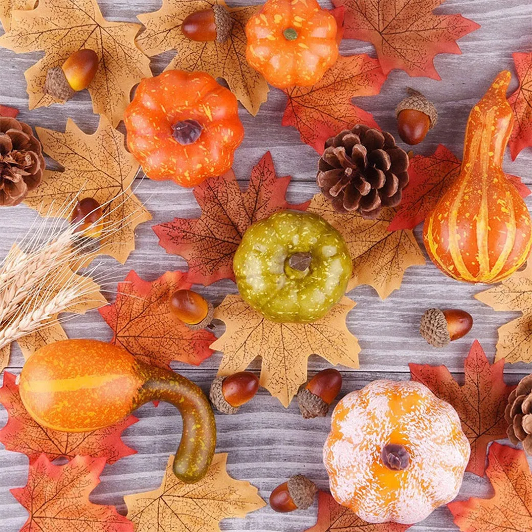 50Pcs Fall Harvest Decor Props Mini Artificial Pumpkin Fake Simulation Vegetabl Happy Halloween Decoration DIY Crafts
50Pcs Fall Harvest Decor Props Mini Artificial Pumpkin Fake Simulation Vegetabl Happy Halloween Decoration DIY Crafts