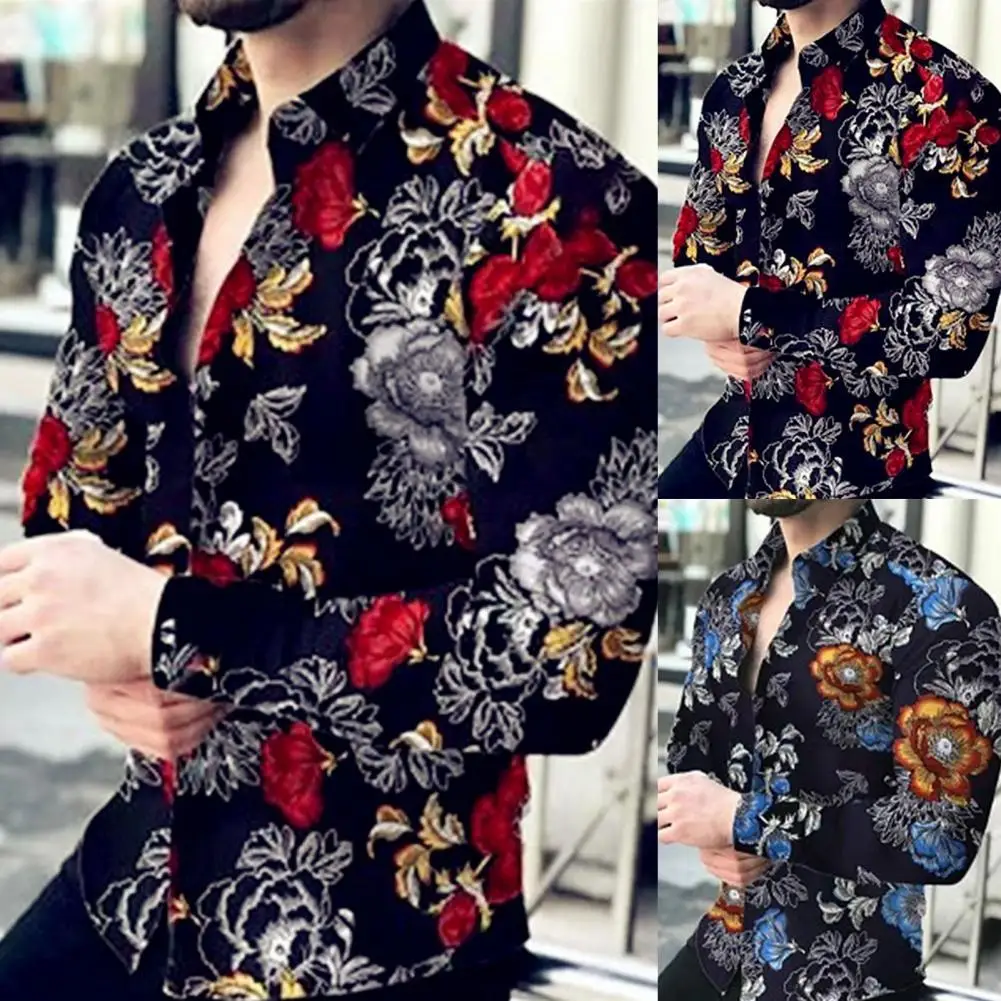 Stylish Men Casual Shirt Eye-catching Soft Men Shirt Top Single Breasted Men Flower Shirt Top
Stylish Men Casual Shirt Eye-catching Soft Men Shirt Top Single Breasted Men Flower Shirt Top