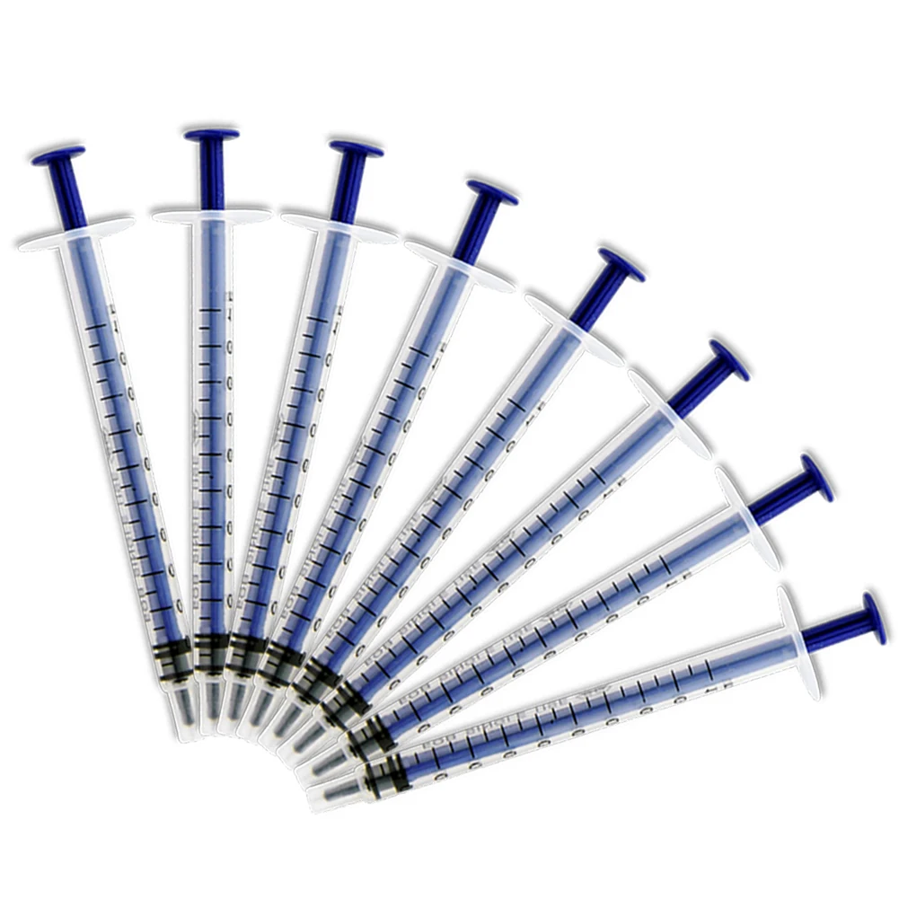 

500pcs Plastic Syringe Cubs Measuring Nutrient Hydroponic epoxy resin syringe hot 1mL Disposable Sampler With Cover Measuring