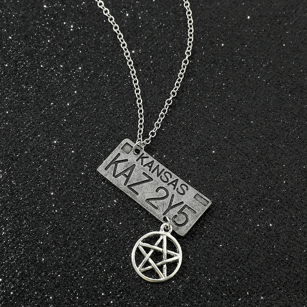 Hot Movie Supernatural Dean Pendant Necklace Fashion Vintage License Plate Charms Necklaces for Jewelry Accessories Gifts
Hot Movie Supernatural Dean Pendant Necklace Fashion Vintage License Plate Charms Necklaces for Jewelry Accessories Gifts