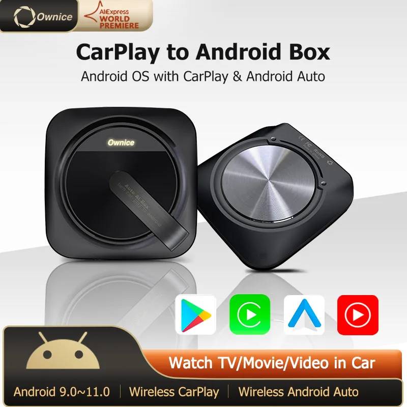 

Ownice Android 11 Беспроводной CarPlay Ai Box Apple Car Play Android Авто Youtube Netfix для Volkswagen passat B7 2010-2021