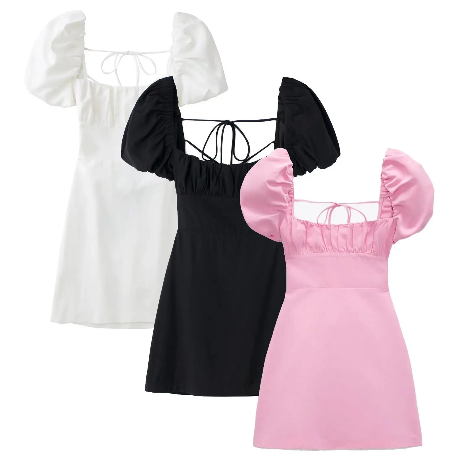 Women French Style Square Collar Pleats Puff Sleeve Black Mini Dress Female Chic Back Lace Up Casual Slim Vestidos DS1125
Women French Style Square Collar Pleats Puff Sleeve Black Mini Dress Female Chic Back Lace Up Casual Slim Vestidos DS1125