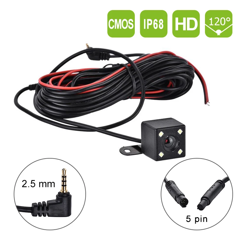 5pin 4led Rear View Camera Car Reverse 120 Degree Wide Angle Auto Parking Cameras Connecting Dash Cam
5pin 4led Rear View Camera Car Reverse 120 Degree Wide Angle Auto Parking Cameras Connecting Dash Cam