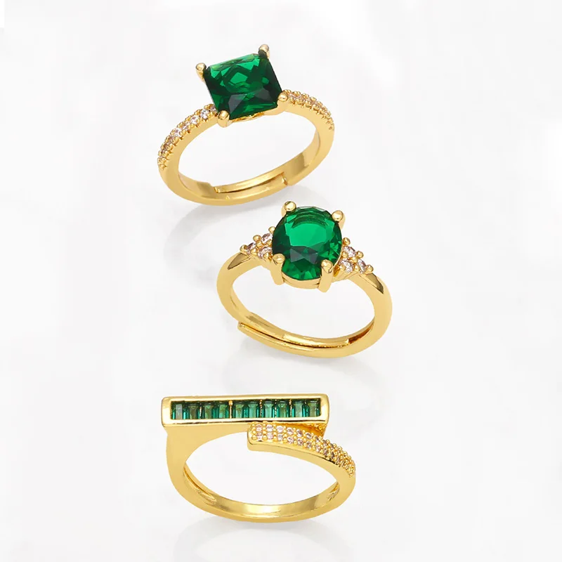 Ins Style Green Zircon Fashion Open Ring Geometry Assured Knuckle Ring Luxury Jewelry Accessories Engagement Rings for Women
Ins Style Green Zircon Fashion Open Ring Geometry Assured Knuckle Ring Luxury Jewelry Accessories Engagement Rings for Women