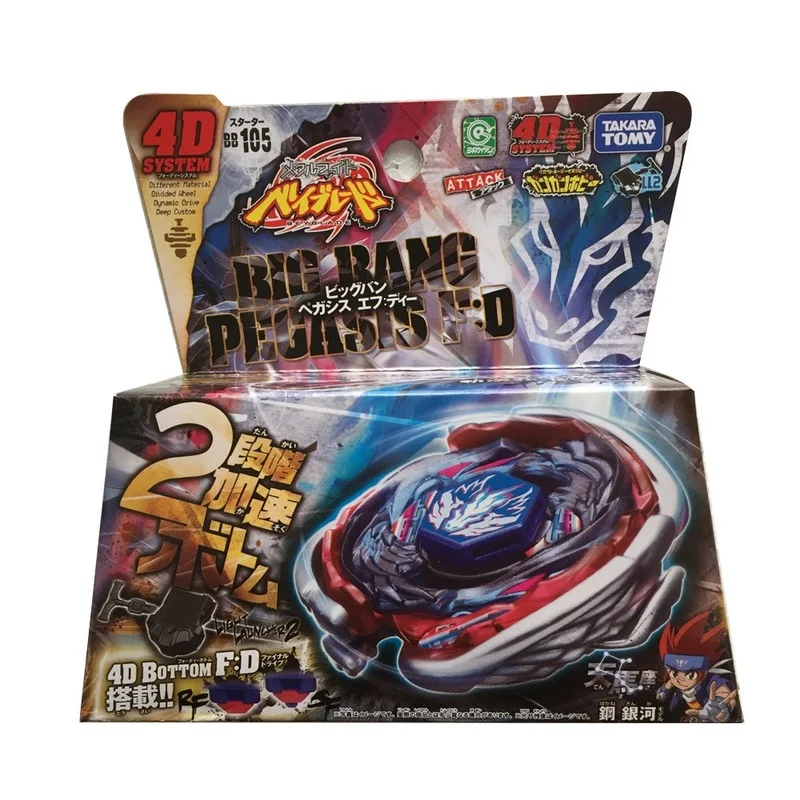 Takara Tomy Beybalde оригинальный BB105 Burst металлический фьюжн большой радиус Pegasis 4D нижний FD Beyblade Burst с пусковым устройством гироскоп
Takara Tomy Beybalde оригинальный BB105 Burst металлический фьюжн большой радиус Pegasis 4D нижний FD Beyblade Burst с пусковым устройством гироскоп
