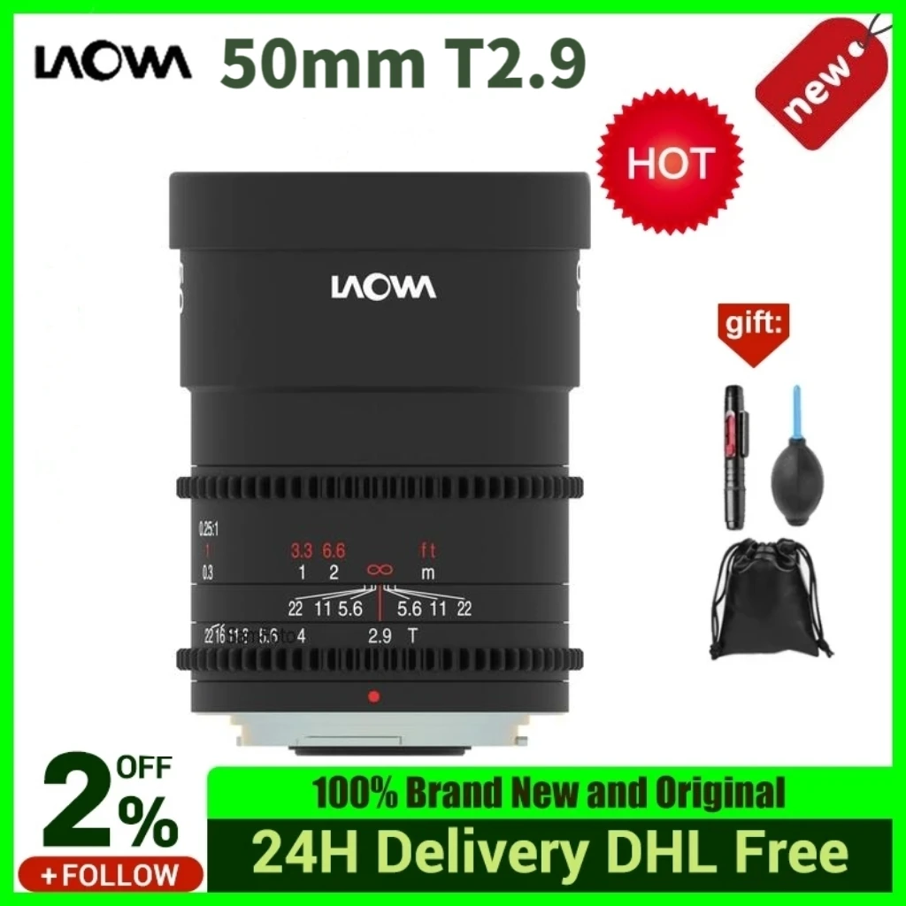 Venus Optics Laowa 50 мм T2.9 Cine APO макрообъектив ножки/метра для MFT Micro Four Thirds 
Venus Optics Laowa 50 мм T2.9 Cine APO макрообъектив ножки/метра для MFT Micro Four Thirds