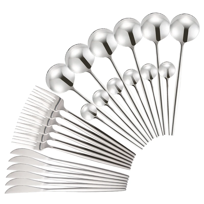 24pcs Covered Gold Flatware Set Stainless Steel Dinnerware Silverware Knife Fork Spoon Cutlery Set Dishwasher Safe Tableware
24pcs Covered Gold Flatware Set Stainless Steel Dinnerware Silverware Knife Fork Spoon Cutlery Set Dishwasher Safe Tableware