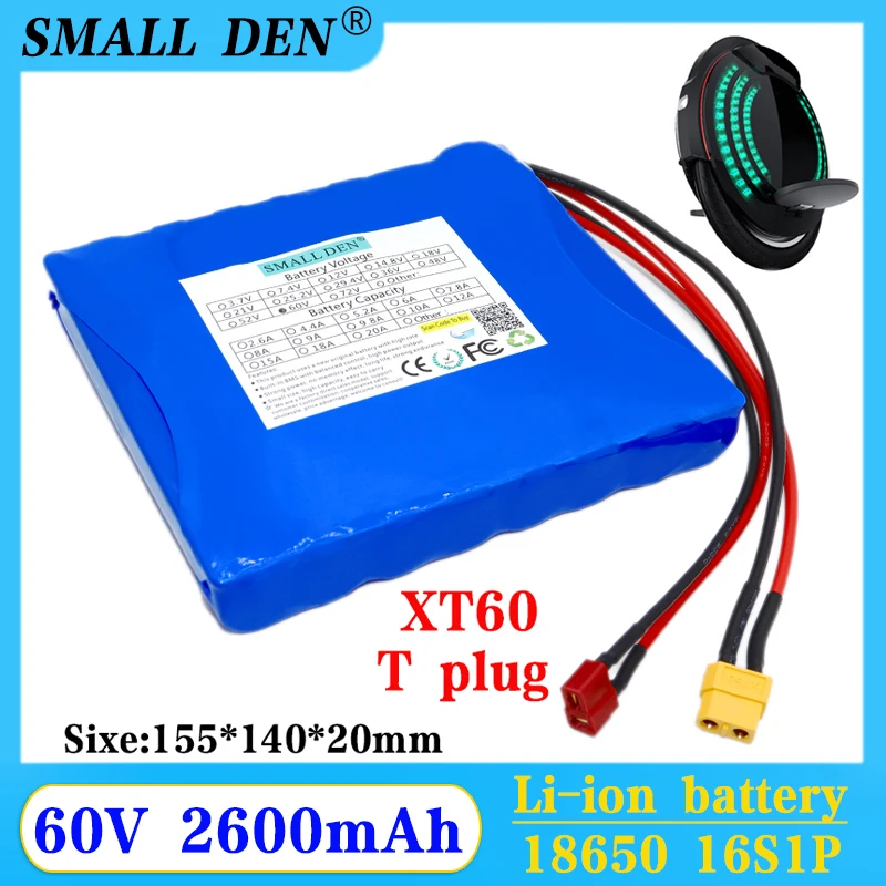 60 в 18650 Ач 2600 литий-ионный аккумулятор 16S1P мАч Втч для электрического одноколесного скутера, балансировочная автомобильная аккумуляторная б...
60 в 18650 Ач 2600 литий-ионный аккумулятор 16S1P мАч Втч для электрического одноколесного скутера, балансировочная автомобильная аккумуляторная б...