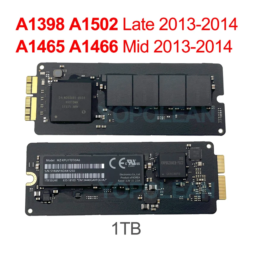 Оригинальный твердотельный накопитель SSD для Macbook Air Pro Retina A1398 A1502 A1465 A1466 2013 2014 2015