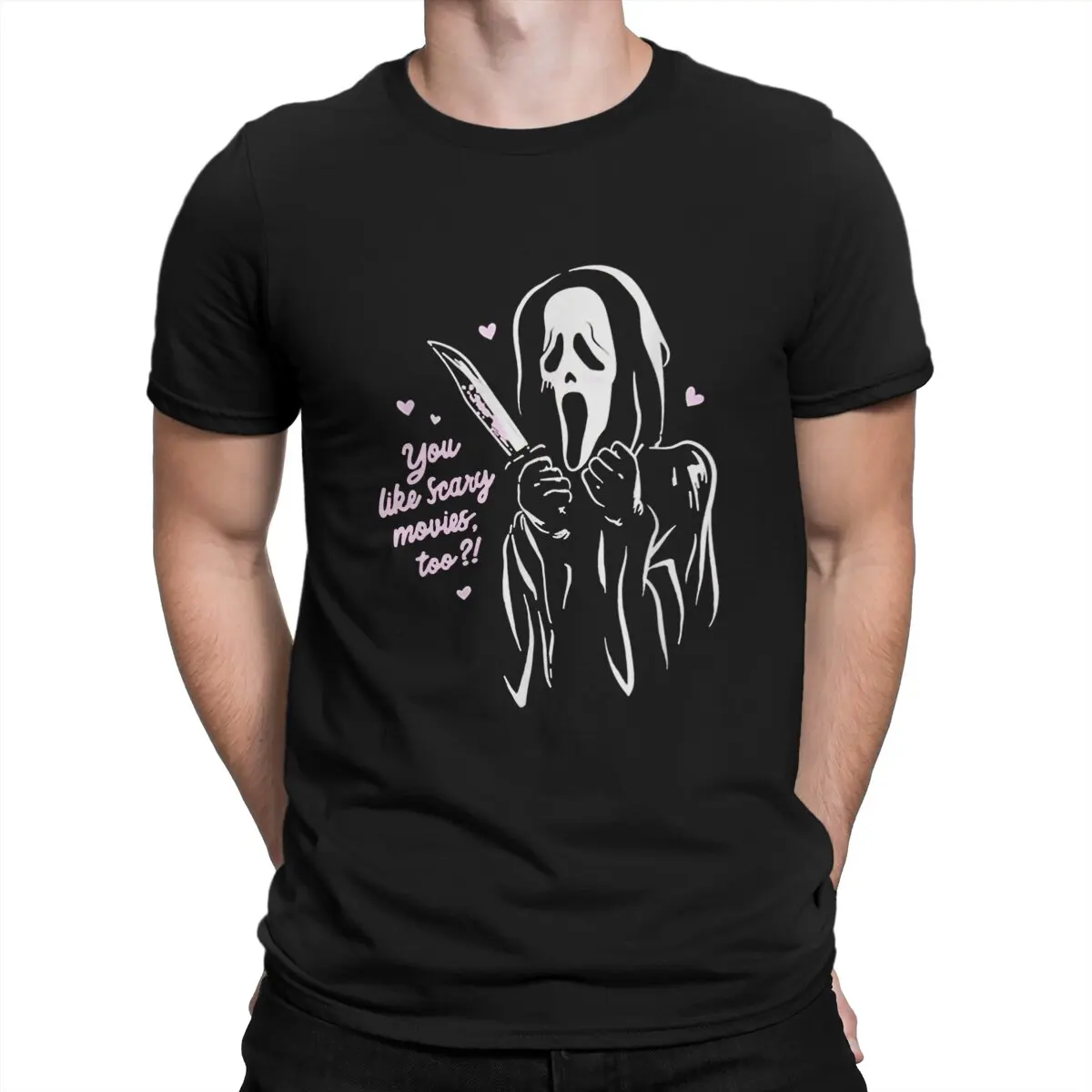 You Like Scary Movies Too T Shirts Men's Novelty T-Shirts Round Neck Scream Horror Movie Tees Short Sleeve Tops Gift
You Like Scary Movies Too T Shirts Men's Novelty T-Shirts Round Neck Scream Horror Movie Tees Short Sleeve Tops Gift