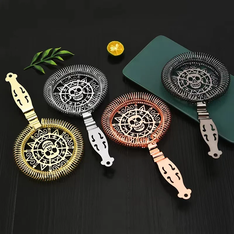 Stainless Steel Skull And Mechanical Watch Ice Filter, Cocktail Mixology Filter Luxury Spring Filter Blender Mug With Bar Tool
Stainless Steel Skull And Mechanical Watch Ice Filter, Cocktail Mixology Filter Luxury Spring Filter Blender Mug With Bar Tool