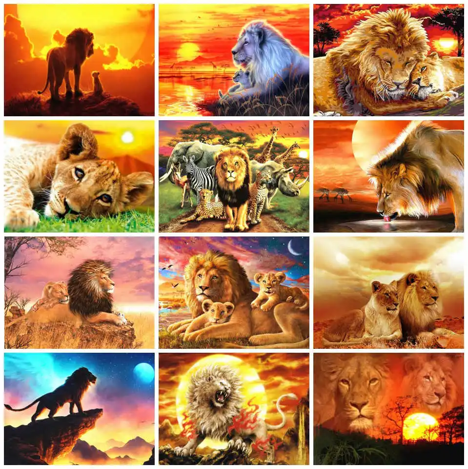 5D Стразы Вышивка Лев закат пейзаж алмазная живопись Набор для вышивки крестиком ручная инкрустированная искусство домашнее настенное Иску...
5D Стразы Вышивка Лев закат пейзаж алмазная живопись Набор для вышивки крестиком ручная инкрустированная искусство домашнее настенное Иску...