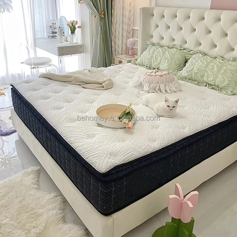 

Double Bed King Size Gel Natural Latex Memory Foam Mattress Roll Up Pocket Spring Mattress In A Box sweet dream 10'' queen king