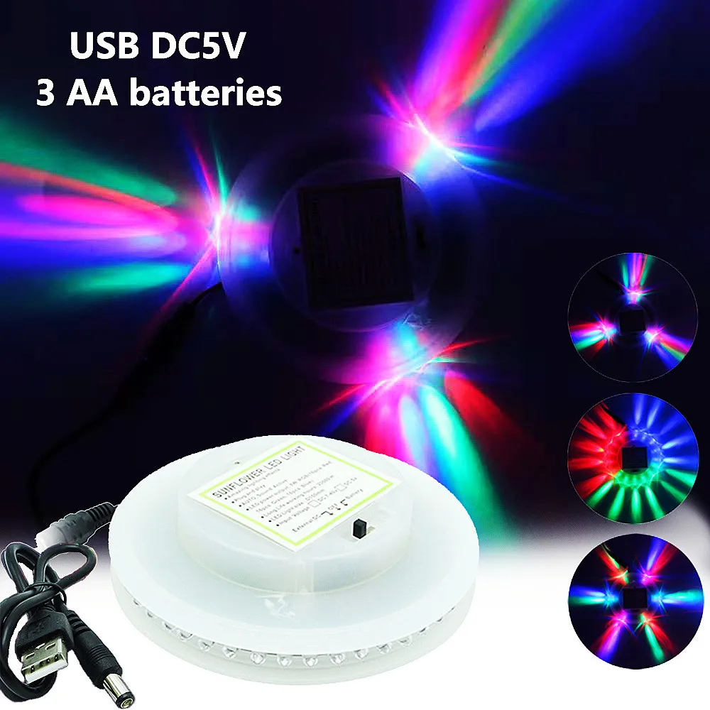 

USB Powered Disco Light LED Party Lights 8W RGB 48 Leds Auto Sound Activated LED Laser Stage Light For Home Party Decor