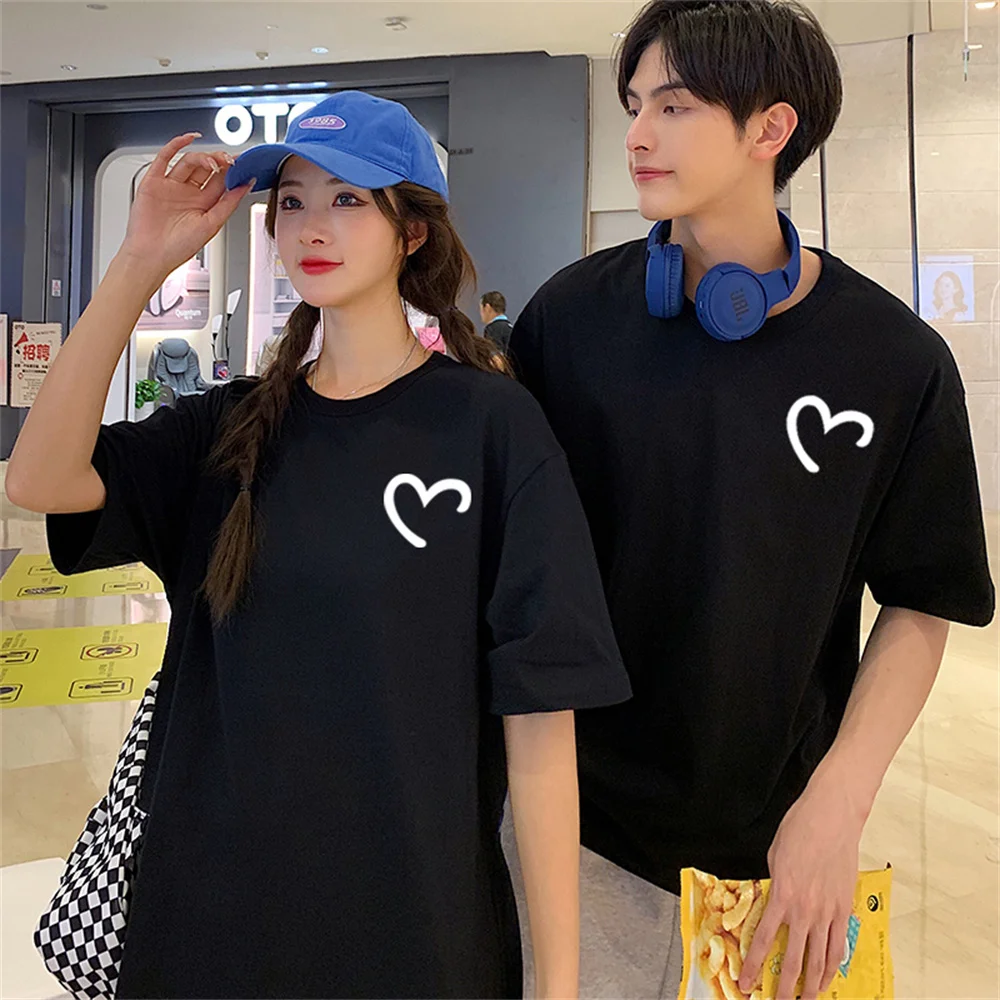 Love Circle Print Men Women T-shirts White Black Blue Summer Cotton Tshirts Streetwear For Couple Short sleeve Top Clothes
Love Circle Print Men Women T-shirts White Black Blue Summer Cotton Tshirts Streetwear For Couple Short sleeve Top Clothes