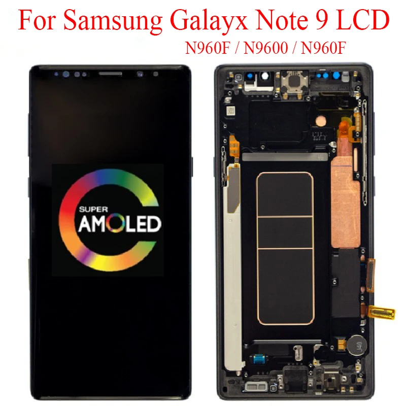 ЖК-дисплей AMOLED для Samsung Galaxy Note 9, сенсорный экран для Samsung N9600, N960F, N960N, дисплей с рамкой, оригинал
ЖК-дисплей AMOLED для Samsung Galaxy Note 9, сенсорный экран для Samsung N9600, N960F, N960N, дисплей с рамкой, оригинал
