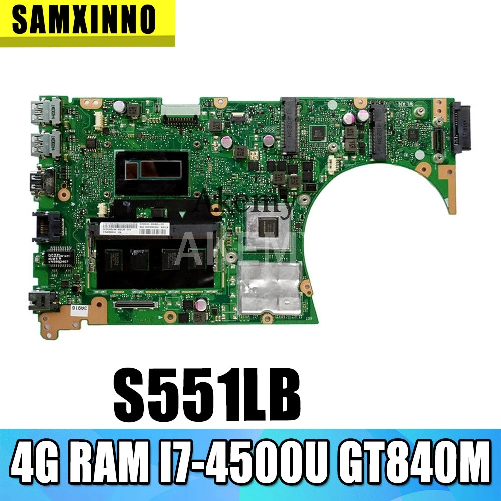 S551LB motherboard 4G RAM I7-4500U GT840M-2G For Asus S551LN S551LA S551L laptop motherboard S551LB mainboard S551LB motherboard
S551LB motherboard 4G RAM I7-4500U GT840M-2G For Asus S551LN S551LA S551L laptop motherboard S551LB mainboard S551LB motherboard