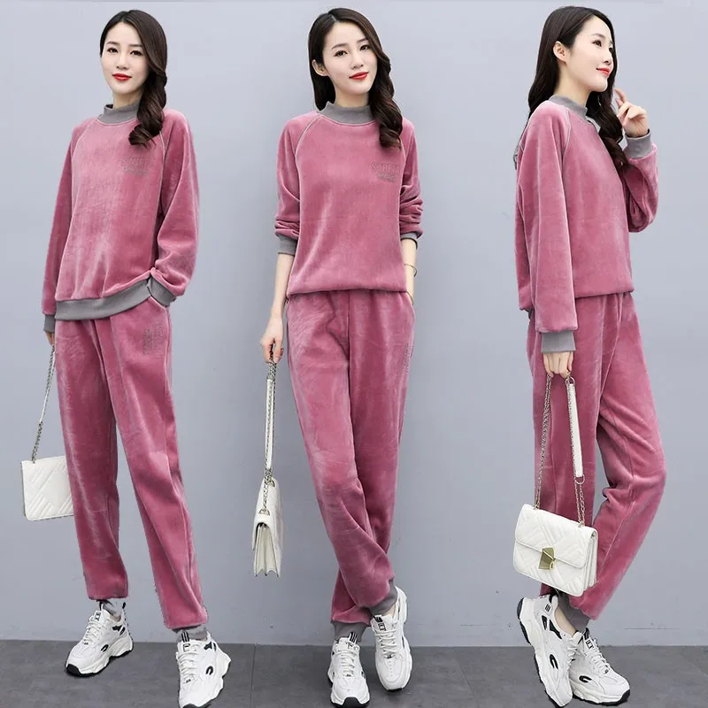 2022 New Spring Autumn Women Sportswear Tracksuit Velvet Loose Sweater+pant Running Jogger Fitness Outfit Casual Set Sport Suit
2022 New Spring Autumn Women Sportswear Tracksuit Velvet Loose Sweater+pant Running Jogger Fitness Outfit Casual Set Sport Suit
