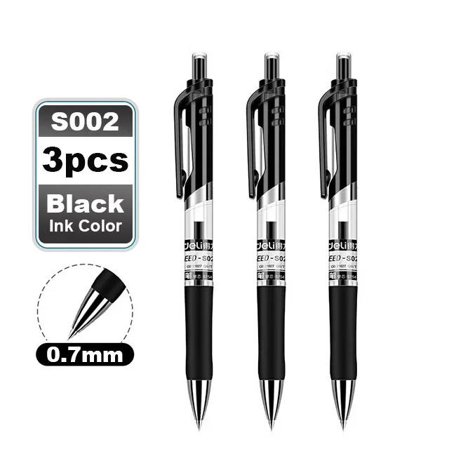 Гелевые ручки Deli 0,7 мм черные
Гелевые ручки Deli 0,7 мм черные