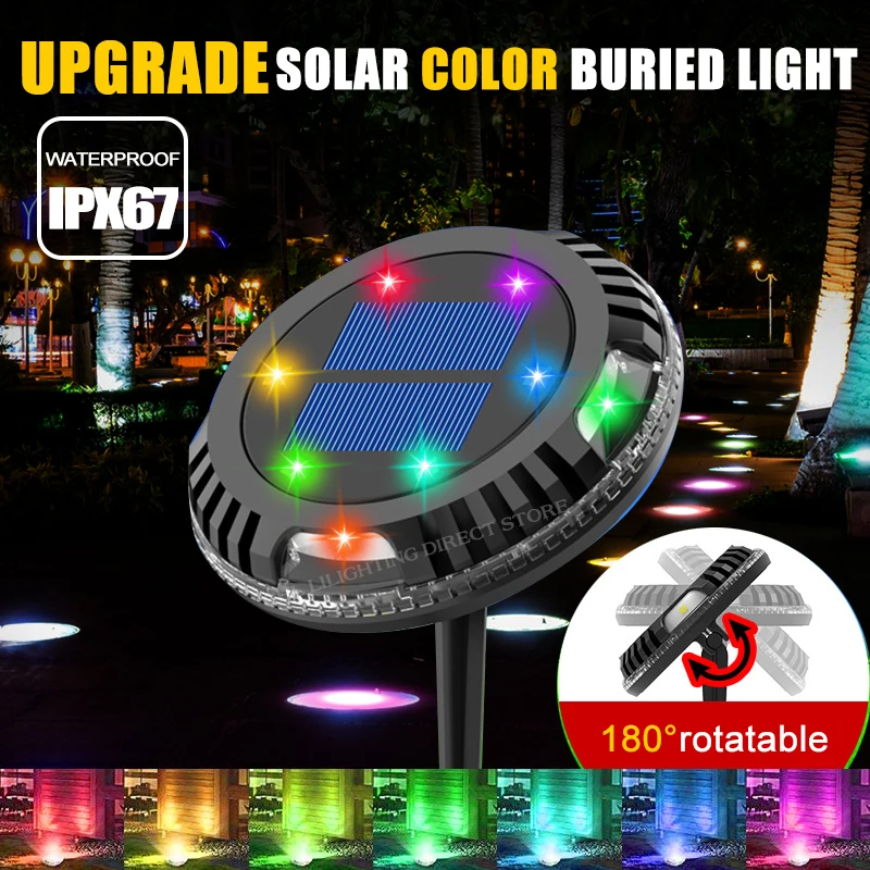 Solar Ground Lights, LED Garden Lights Patio Disk Lights In-Ground Outdoor Landscape Lighting for Lawn Patio christmas decor
Solar Ground Lights, LED Garden Lights Patio Disk Lights In-Ground Outdoor Landscape Lighting for Lawn Patio christmas decor