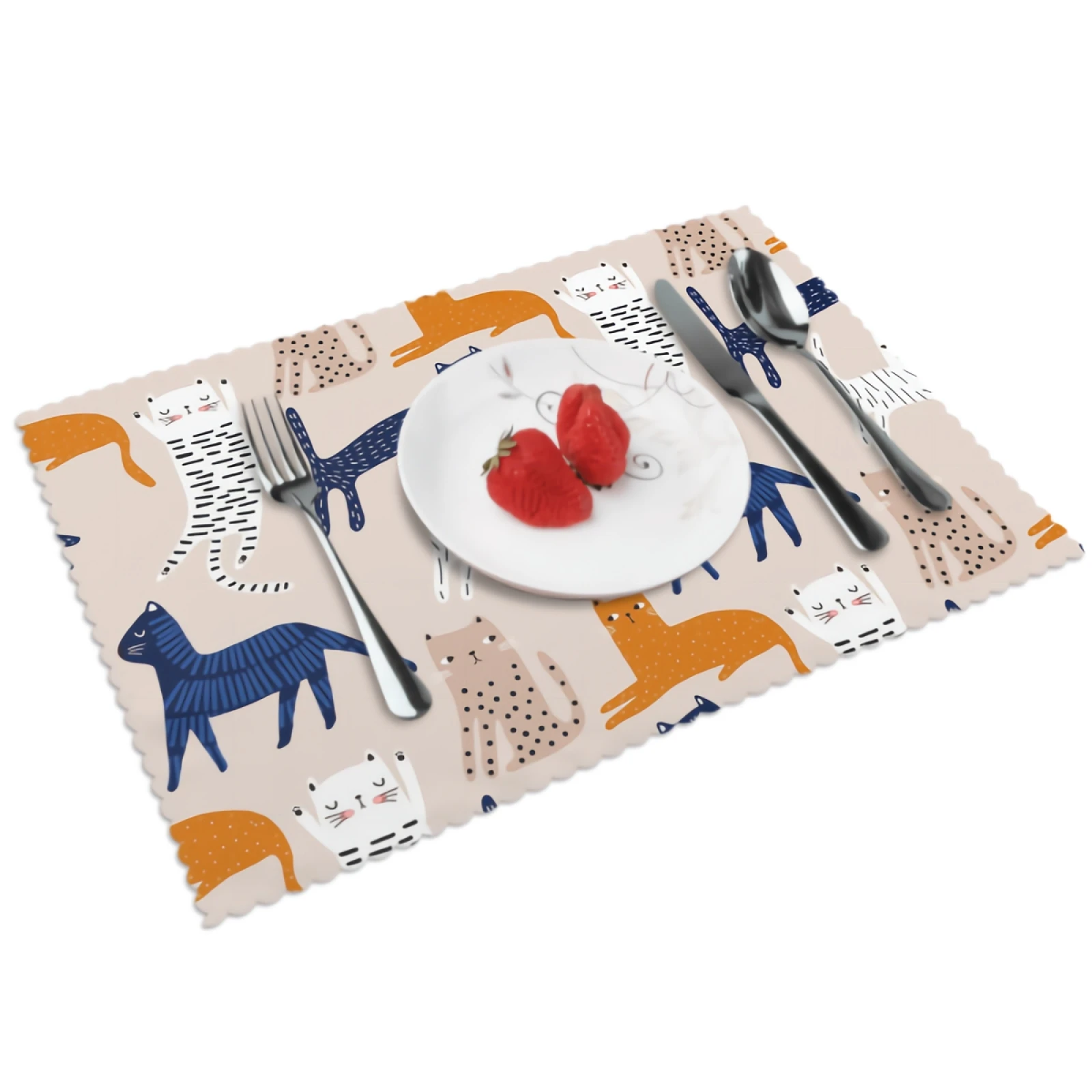 Cute Cat Placemats for Dining Table 12 x 18 inches Heat Resistant Table Placemats Set of 4 for Kitchen Dining Table
Cute Cat Placemats for Dining Table 12 x 18 inches Heat Resistant Table Placemats Set of 4 for Kitchen Dining Table