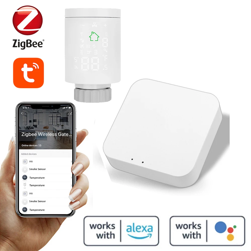 Беспроводной интеллектуальный термостат Tuya ZigBee3.0 + шлюз для дома, умное соединение, центральное управление для Alexa Google Home управление
Беспроводной интеллектуальный термостат Tuya ZigBee3.0 + шлюз для дома, умное соединение, центральное управление для Alexa Google Home управление
