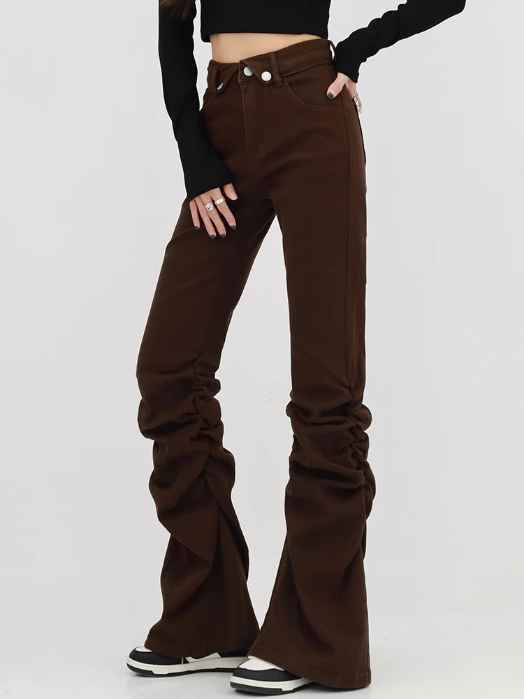 High Waist Micro Flared Jeans Women Fashion Vintage Self Cultivation Folds Jean Pants Girls Y2k Skinny Drawstring Denim Trouser
High Waist Micro Flared Jeans Women Fashion Vintage Self Cultivation Folds Jean Pants Girls Y2k Skinny Drawstring Denim Trouser